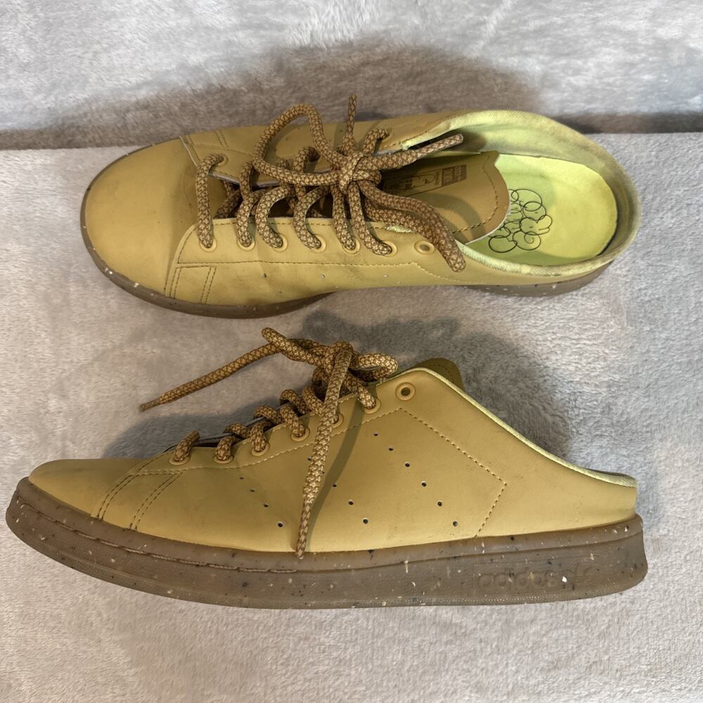 Adidas Stan Smith Mule Clog Tan Leather Rare Mens 8 Plant And Stand Shoes - Picture 5 of 7